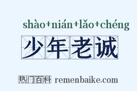 少年老诚是什么意思的图片